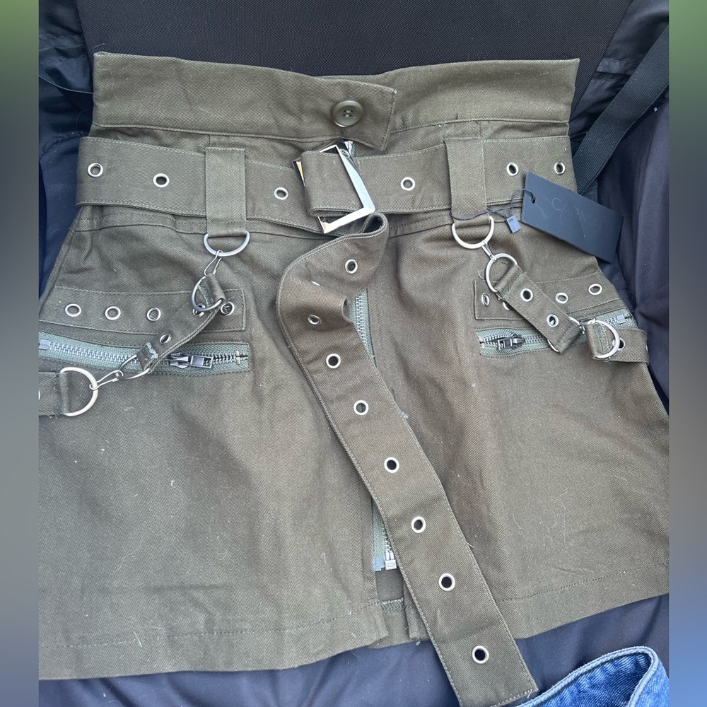 CARMAR chain denim skirt